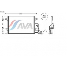 VW5190 AVA Конденсатор, кондиционер
