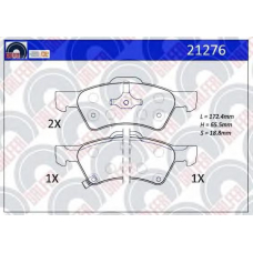 21276 GALFER Комплект тормозных колодок, дисковый тормоз