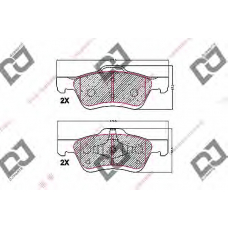 BP1708 DJ PARTS Комплект тормозных колодок, дисковый тормоз