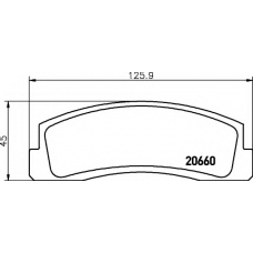 8DB 355 007-221 HELLA Комплект тормозных колодок, дисковый тормоз