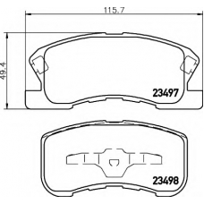 8DB 355 017-111 HELLA Комплект тормозных колодок, дисковый тормоз