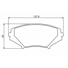 0 986 494 220 BOSCH Комплект тормозных колодок, дисковый тормоз