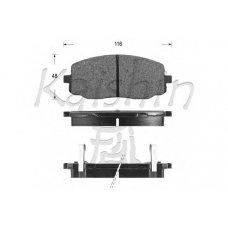 D11154 KAISHIN Комплект тормозных колодок, дисковый тормоз