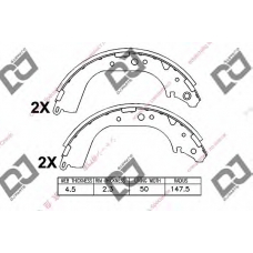 BS1001 DJ PARTS Комплект тормозных колодок