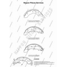 M350A45 NPS Комплект тормозных колодок