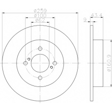 8DD 355 118-511 HELLA PAGID Тормозной диск