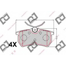 BP1952 DJ PARTS Комплект тормозных колодок, дисковый тормоз