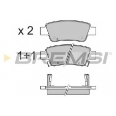 BP3353 BREMSI Комплект тормозных колодок, дисковый тормоз