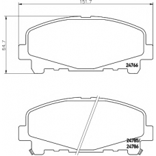 8DB 355 013-881 HELLA PAGID Комплект тормозных колодок, дисковый тормоз