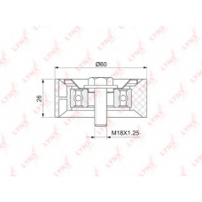 PB-5350 LYNX Ролик руч.ремня renault logan