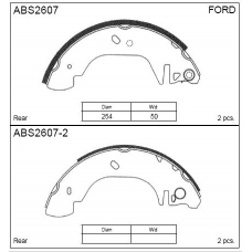 ABS2607 Allied Nippon Колодки барабанные