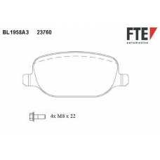 BL1958A3 FTE Комплект тормозных колодок, дисковый тормоз