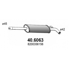 40.6063 ASSO Средний глушитель выхлопных газов