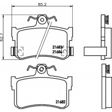 8DB 355 018-611 HELLA Комплект тормозных колодок, дисковый тормоз