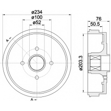 MBD293 MINTEX Тормозной барабан