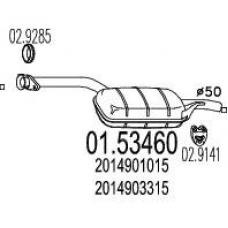 01.53460 MTS Средний глушитель выхлопных газов