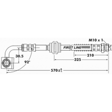 FBH7069 FIRST LINE Тормозной шланг