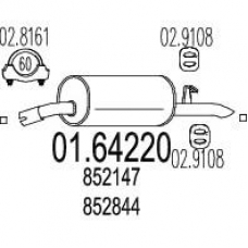 01.64220 MTS Глушитель выхлопных газов конечный