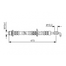 1 987 476 745 BOSCH Тормозной шланг