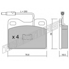 017.3 TRUSTING Комплект тормозных колодок, дисковый тормоз