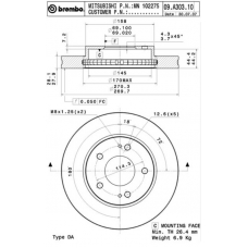 09.A303.10 BREMBO Тормозной диск