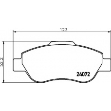 8DB 355 011-241 HELLA Комплект тормозных колодок, дисковый тормоз