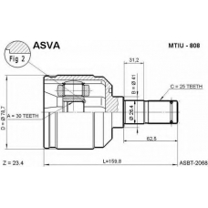 MTIU-808 ASVA Шарнирный комплект, приводной вал