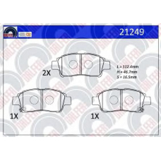 21249 GALFER Комплект тормозных колодок, дисковый тормоз
