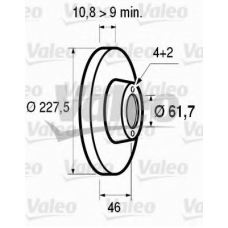 186151 VALEO Тормозной диск