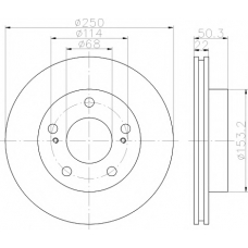 MDC1853 MINTEX Тормозной диск