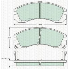 8110 42002 TRIDON Brake pads - front