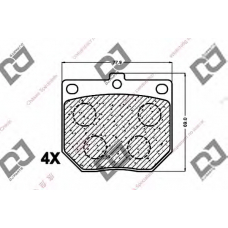 BP1352 DJ PARTS Комплект тормозных колодок, дисковый тормоз