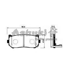 1083-6030 ASHUKI Комплект тормозных колодок, дисковый тормоз