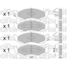 822-218-1 CIFAM Комплект тормозных колодок, дисковый тормоз