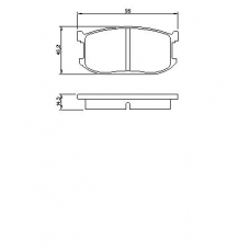 0 986 467 602 BOSCH Комплект тормозных колодок, дисковый тормоз