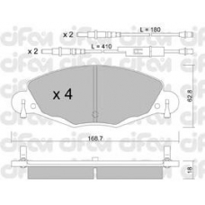 822-332-0 CIFAM Комплект тормозных колодок, дисковый тормоз