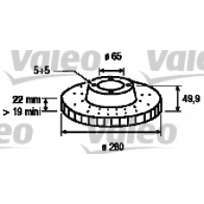 186754 VALEO Тормозной диск