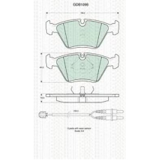 8110 28001 TRIDON Brake pads - front