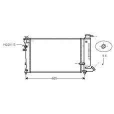 CN2121 AVA Радиатор, охлаждение двигателя