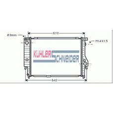 1404001 KUHLER SCHNEIDER Радиатор, охлаждение двигател