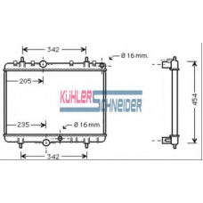 0700921 KUHLER SCHNEIDER Радиатор, охлаждение двигател