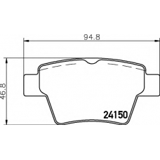 8DB 355 011-821 HELLA Комплект тормозных колодок, дисковый тормоз