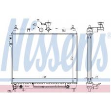 67487 NISSENS Радиатор, охлаждение двигателя
