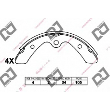 BS1388 DJ PARTS Комплект тормозных колодок