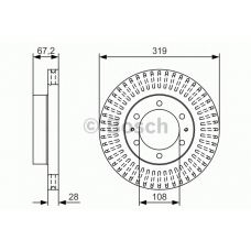 0 986 479 T36 BOSCH Тормозной диск