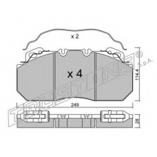 605.0 TRUSTING Комплект тормозных колодок, дисковый тормоз