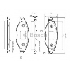 0 986 TB2 316 BOSCH Комплект тормозных колодок, дисковый тормоз