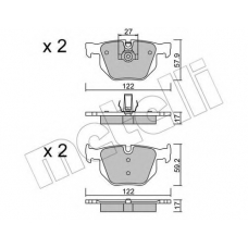 22-0644-0 METELLI Комплект тормозных колодок, дисковый тормоз