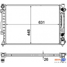 8MK 376 781-031 HELLA Радиатор, охлаждение двигателя