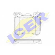 181984 ICER Комплект тормозных колодок, дисковый тормоз